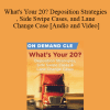 Trial Guides - What's Your 20? Deposition Strategies