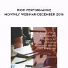 Brendon Burchard-High Performance Monthly Webinar-December 2016