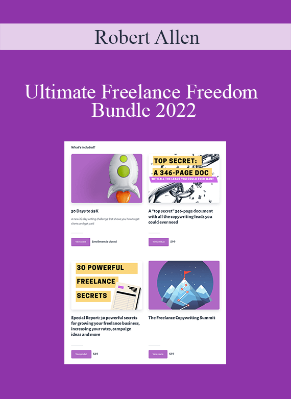 Robert Allen - Ultimate Freelance Freedom Bundle 2022